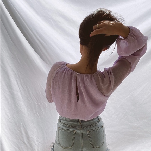 Sheer Lavender Top 🫶🏼💜 - Picture 5 of 5